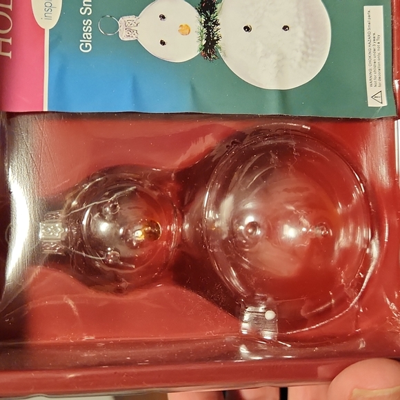 Glass Snowman Ornament Kit, New with Bonus gift - Picture 2 of 13